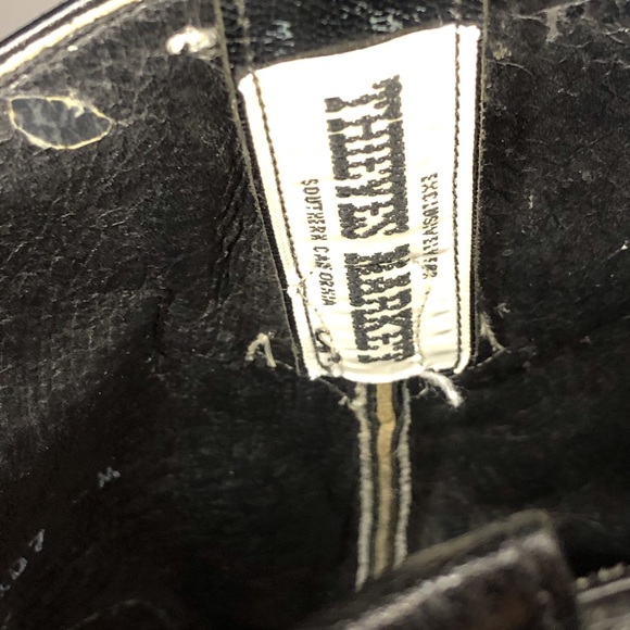 Thieves of Market Black and Red Cowboy Boots - Picture 6 of 8